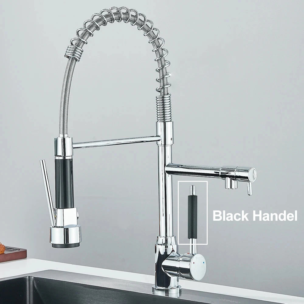 360° Rotating Chrome Kitchen Mixer Tap with 2 Spray Modes