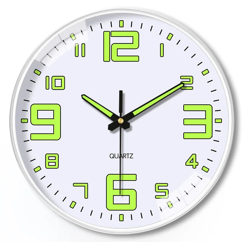 8-Inch Luminous Wall Clock – Silent, Hole-Free Quartz Clock