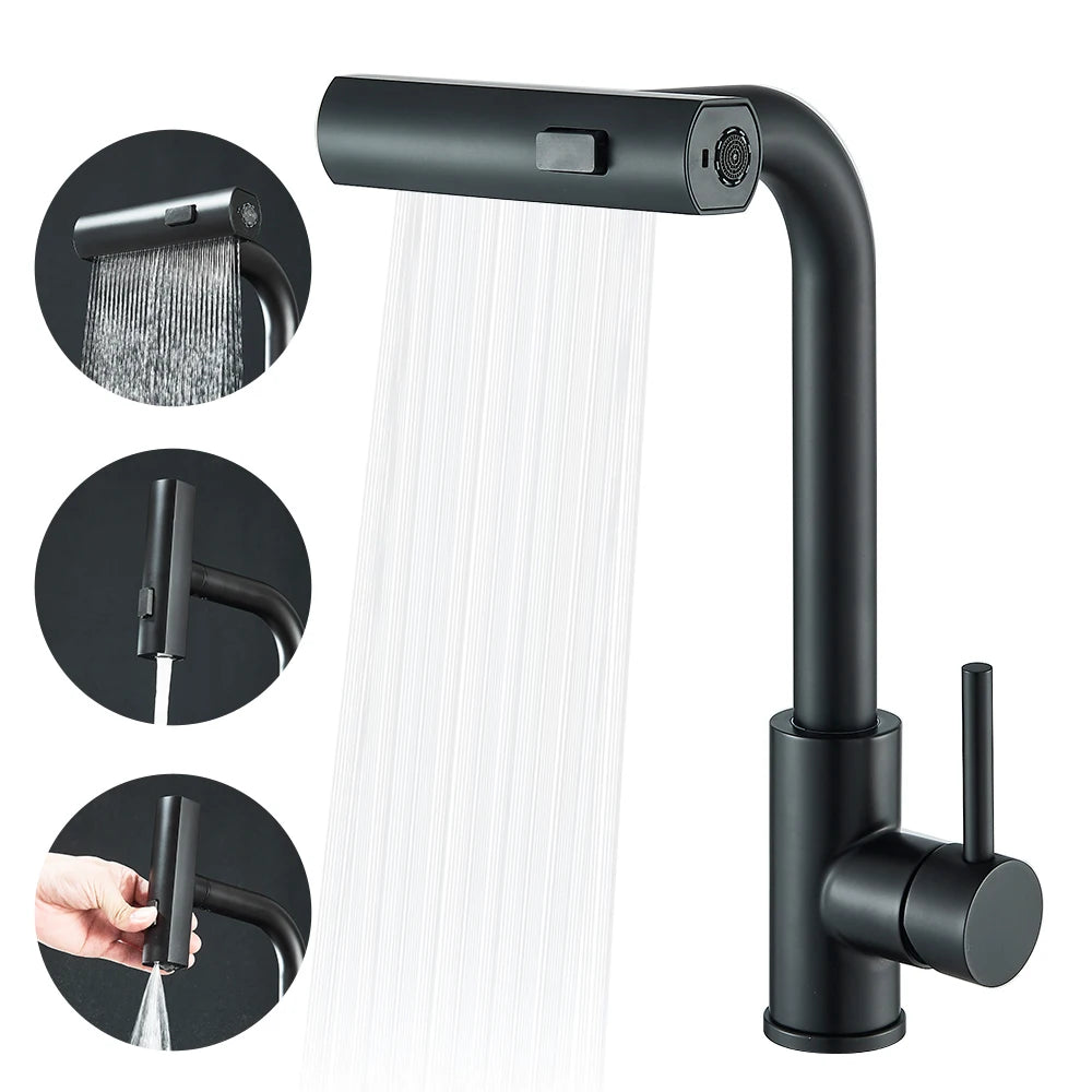 3-Way Sprayer Pull-Out Water Tap for Kitchen