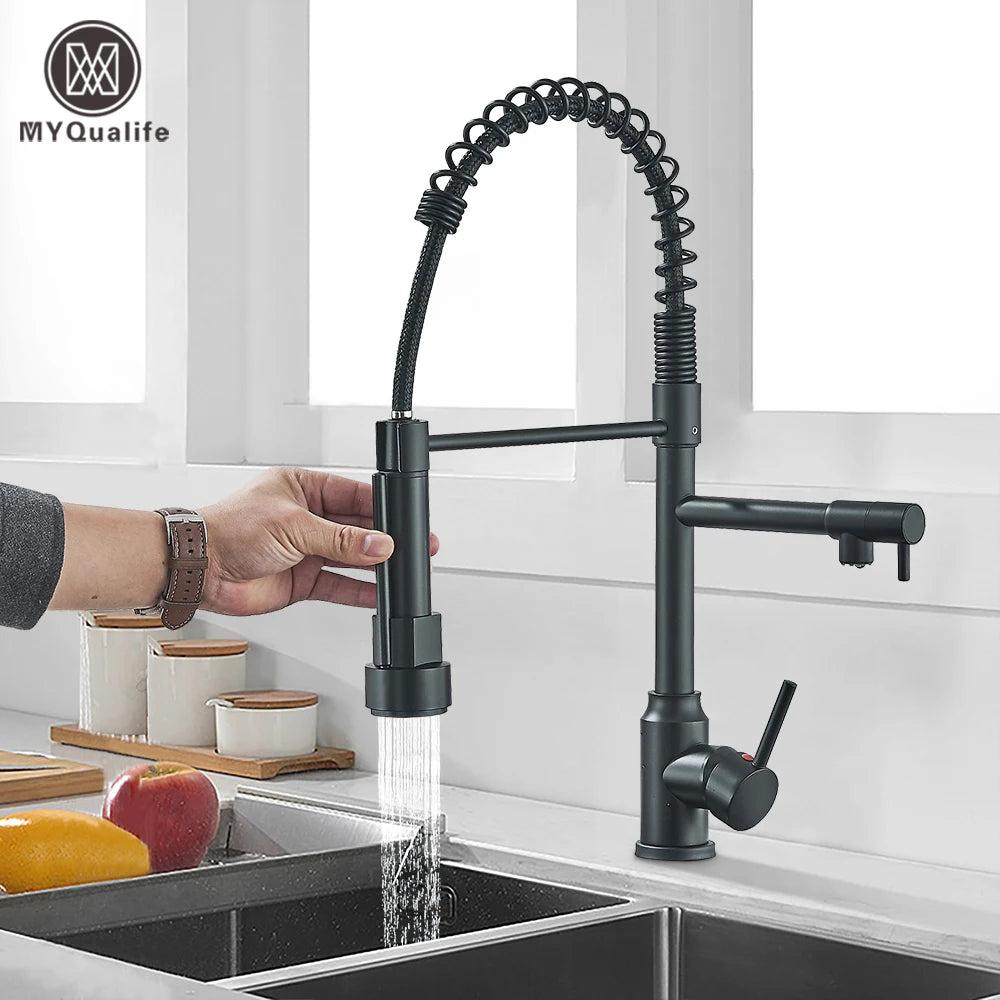 360° Rotating Chrome Kitchen Mixer Tap with 2 Spray Modes