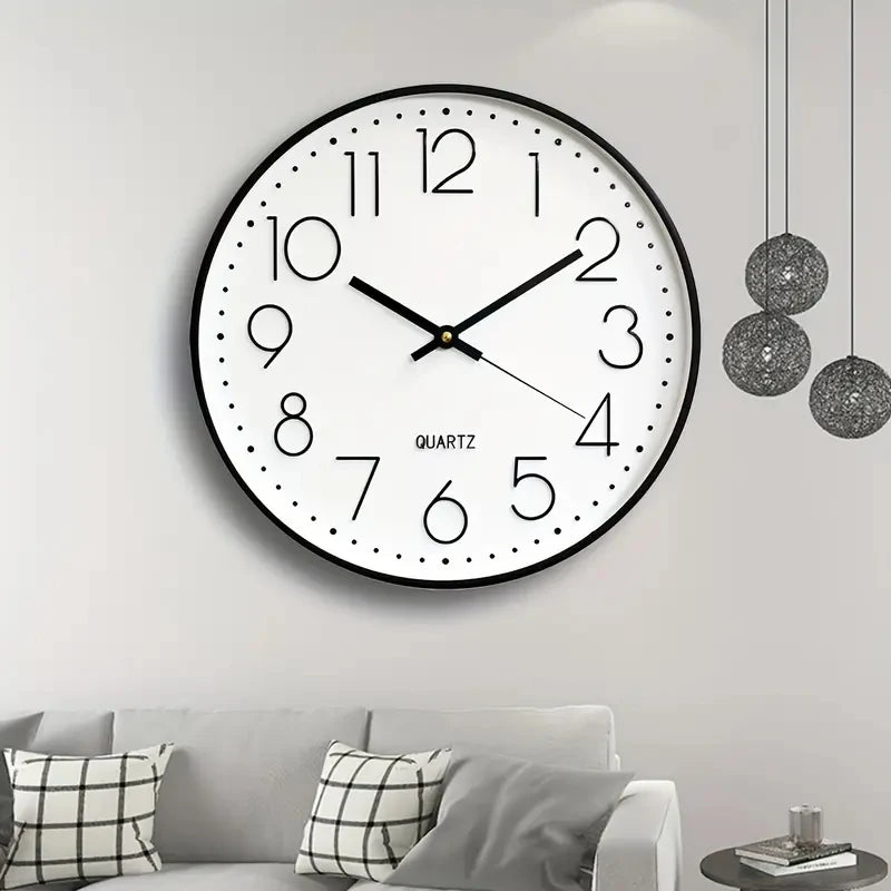 8-Inch Mute Digital Wall Clock – Simple Quartz Clock for Home