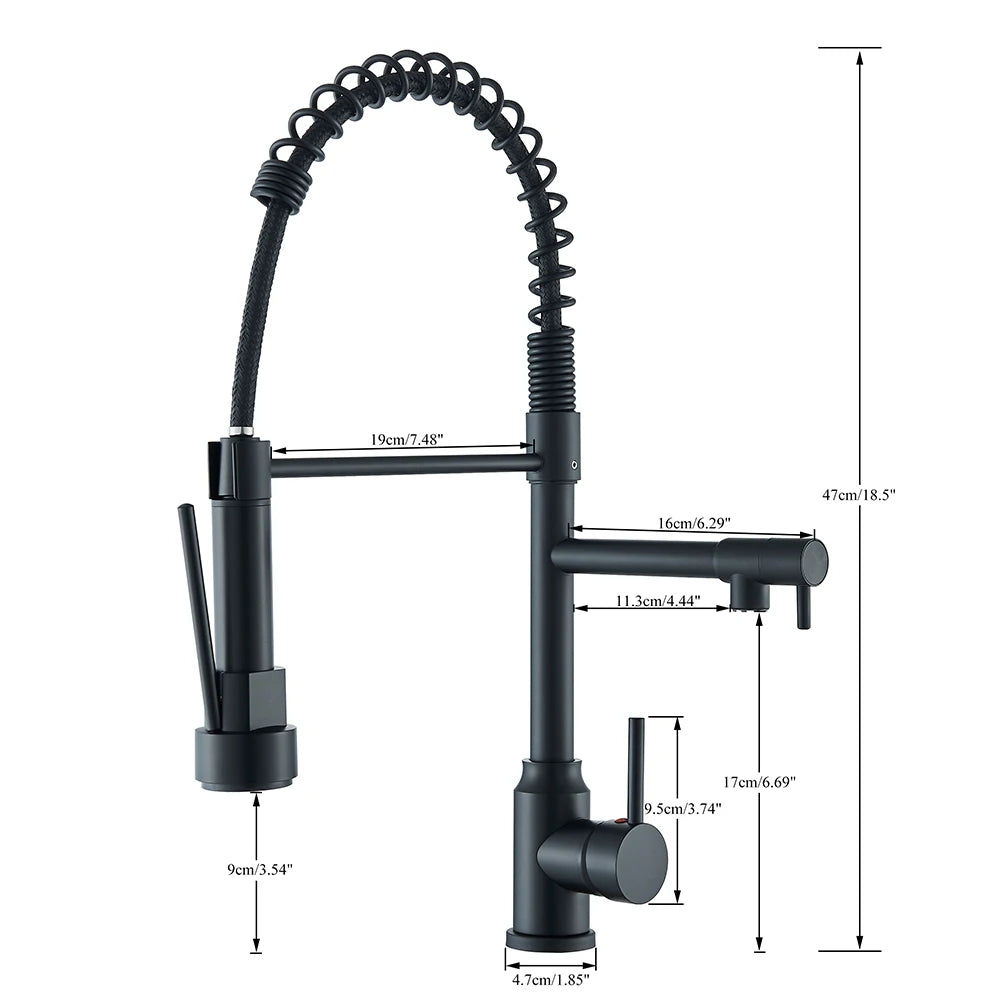 360° Rotating Chrome Kitchen Mixer Tap with 2 Spray Modes