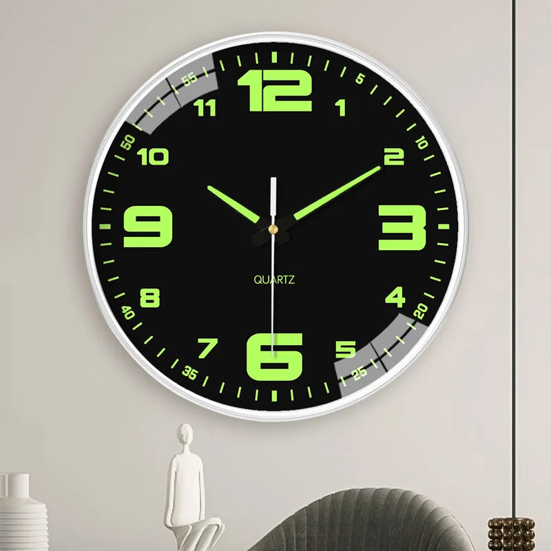 8-Inch Luminous Wall Clock – Silent, Hole-Free Quartz Clock