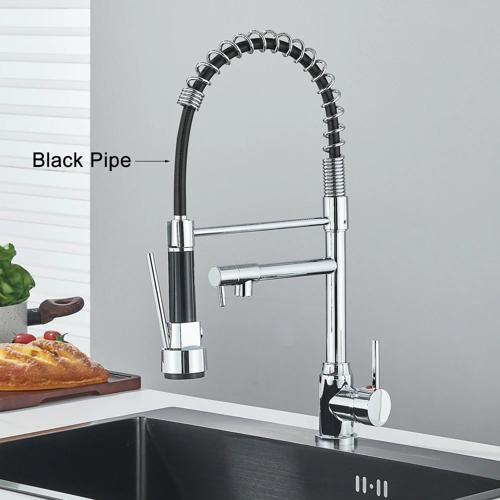 360° Rotating Chrome Kitchen Mixer Tap with 2 Spray Modes