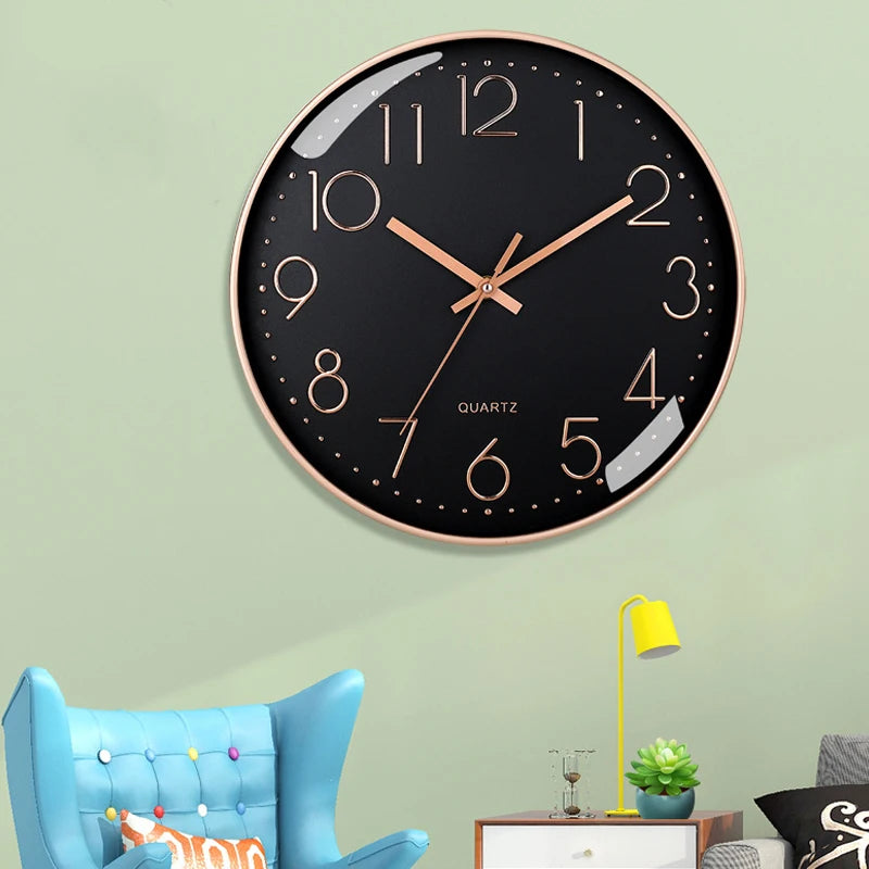 8-Inch Mute Digital Wall Clock – Simple Quartz Clock for Home