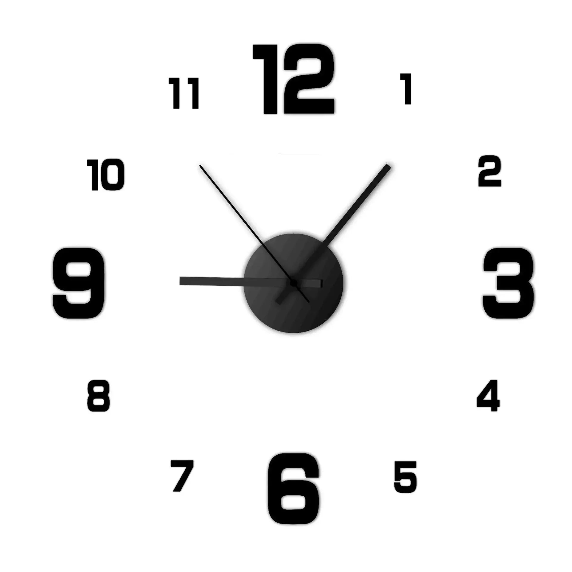 Creative Frameless DIY Wall Clock – Silent Clock for Living Room/Office