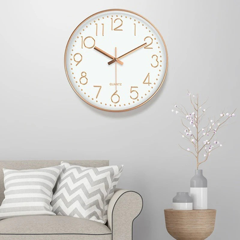 8-Inch Mute Digital Wall Clock – Simple Quartz Clock for Home