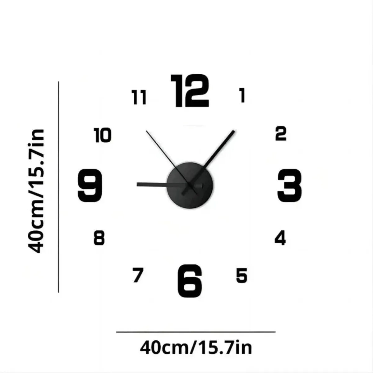 Creative Frameless DIY Wall Clock – Silent Clock for Living Room/Office