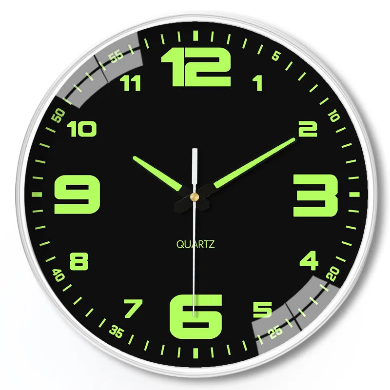 8-Inch Luminous Wall Clock – Silent, Hole-Free Quartz Clock