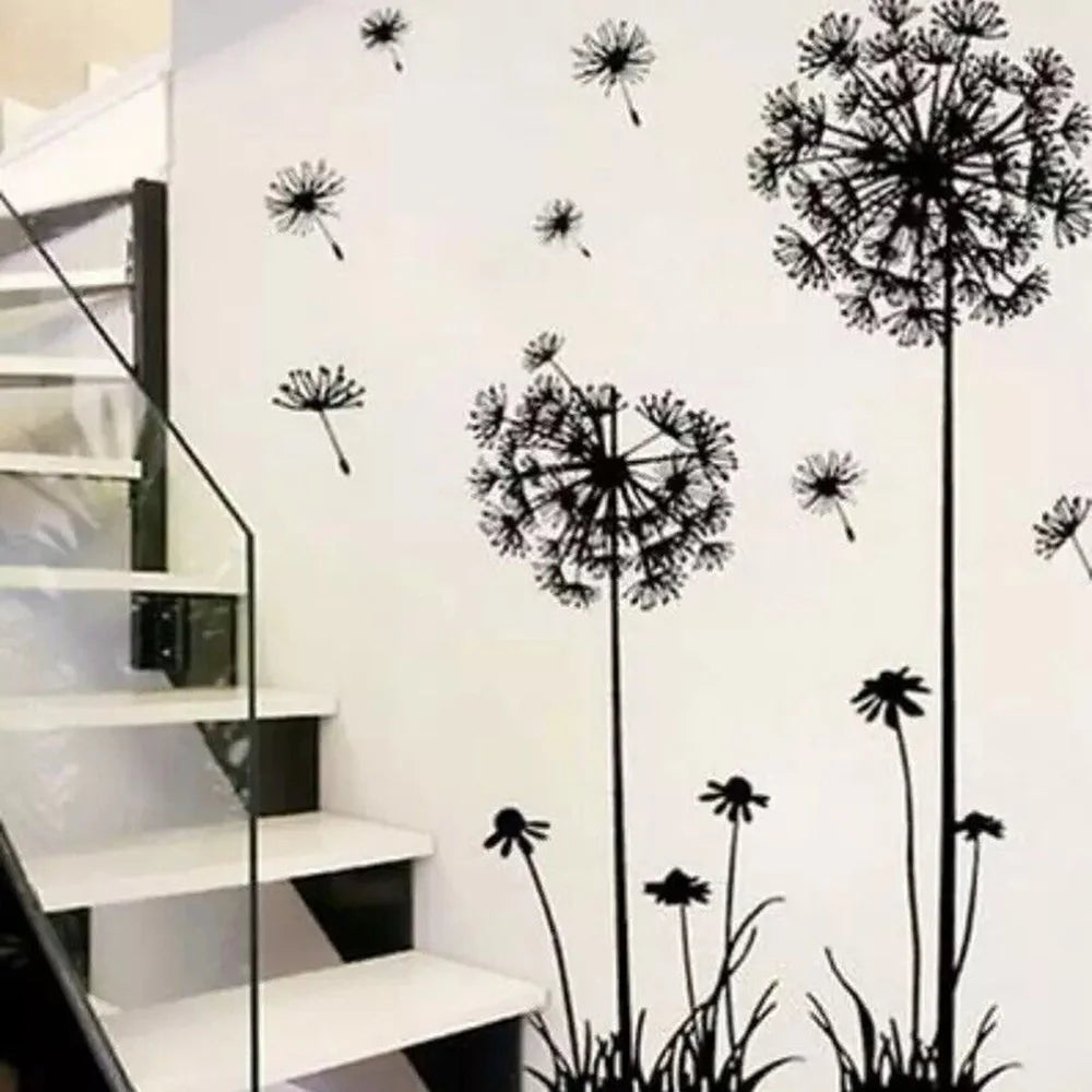 Black Dandelion Wall Stickers – Bedroom & Sitting Room Decor