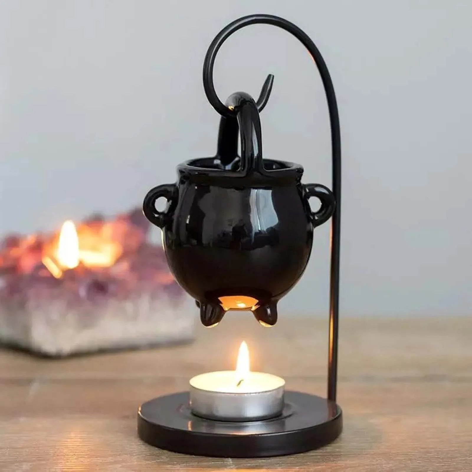 Ceramic Essential Oil Burner – Melt & Diffuse with Tealight Holder