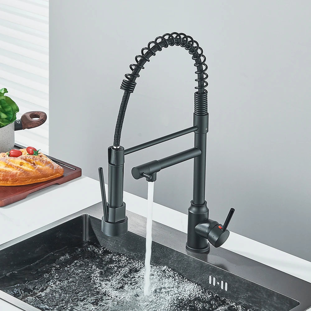 360° Rotating Chrome Kitchen Mixer Tap with 2 Spray Modes