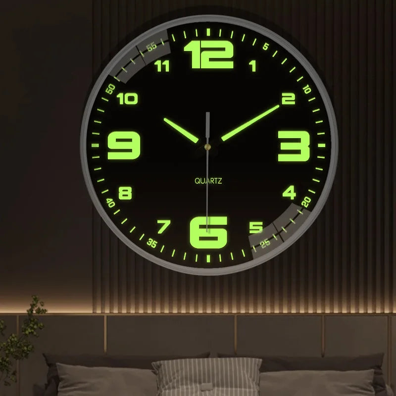 8-Inch Luminous Wall Clock – Silent, Hole-Free Quartz Clock