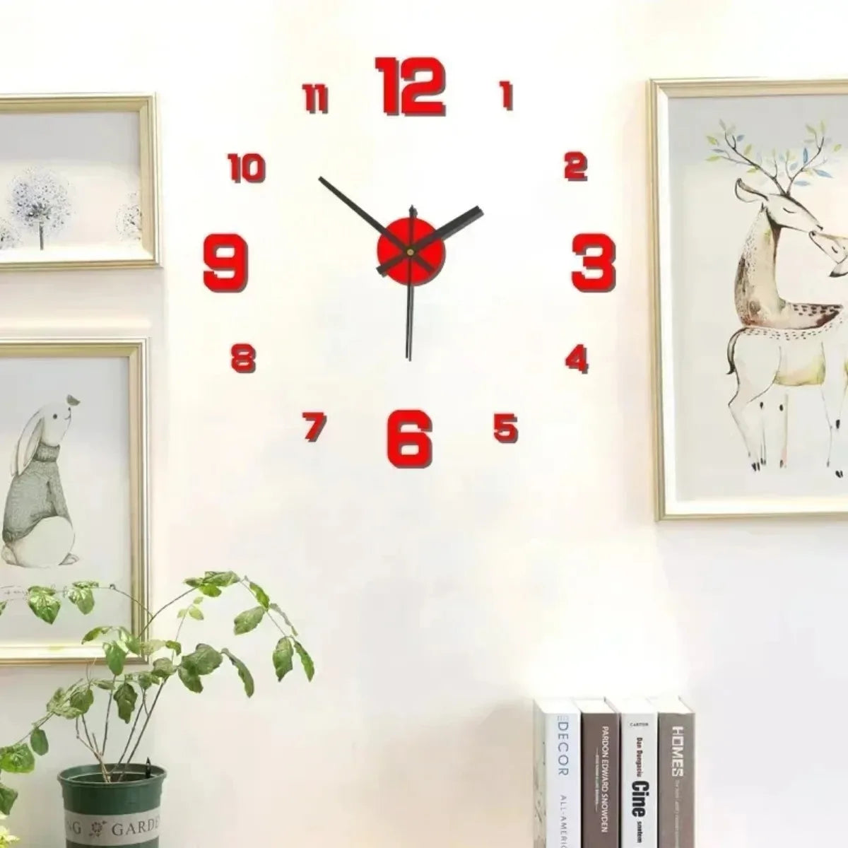 Creative Frameless DIY Wall Clock – Silent Clock for Living Room/Office