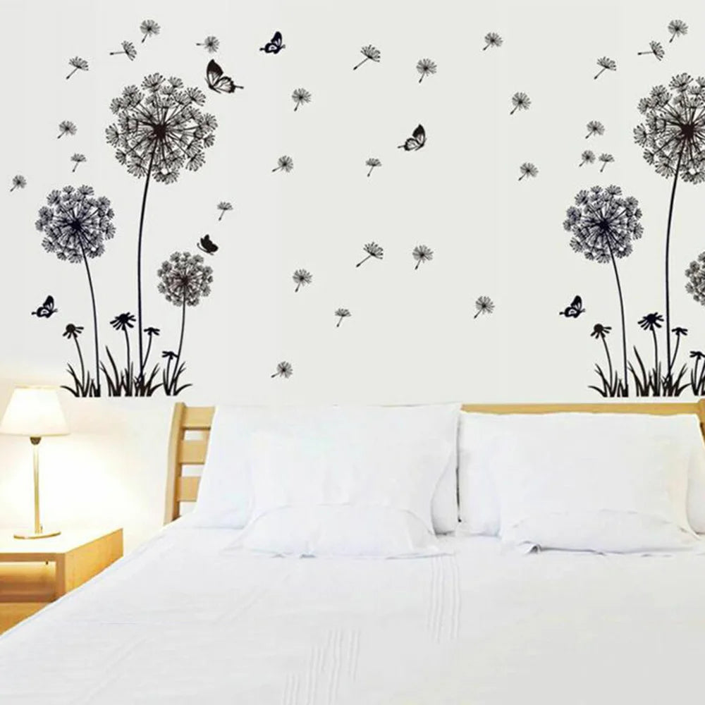 Black Dandelion Wall Stickers – Bedroom & Sitting Room Decor