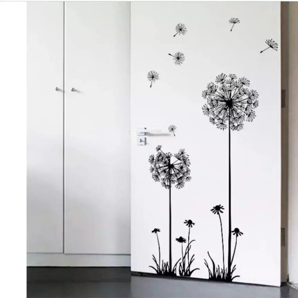 Black Dandelion Wall Stickers – Bedroom & Sitting Room Decor